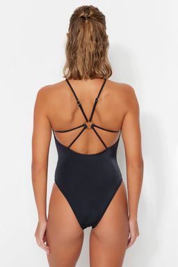 Siyah Halter Yaka Aksesuarl? Normal Paca Mayo TBESS23MA00202