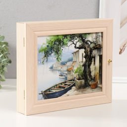 Ключница "Лодочки" 24х29 см молочный дуб