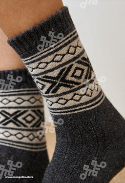 из натуральной шерсти монгольской овцы носки унисекс - Mongolka фото 9