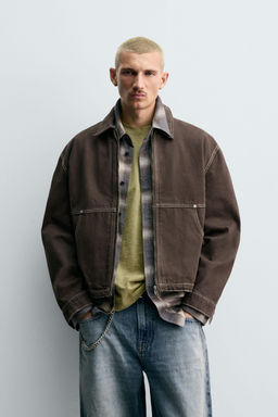 CONTRAST TEXTURED JACKET - Zara фото 2