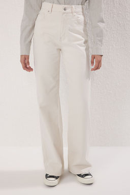 TRENDYOLMILLA Koyu Mavi Soluk Efekt Vintage Yuksek Bel Wide Leg Jeans TWOSS24JE00080 фото 11