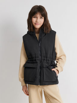 ACOOLA / Жилет (утепленный) детский для девочек Ester темно-серый