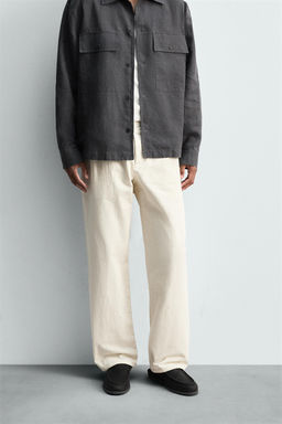 PLEATED HERRINGBONE TROUSERS - Zara фото 2