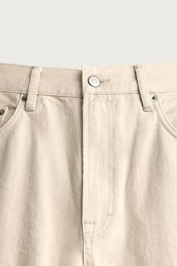 JEANS STRAIGHT FIT VUELTA CONTRASTE / Crudo - Zara фото 9