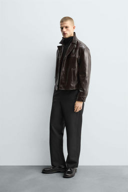 LEATHER EFFECT JACKET - Zara фото 7