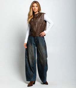 Жилет #КТ628979, тёмно-коричневый - Dommod фото 4