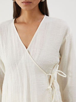 Kruvaze Yaka Dokulu Kad?n Kimono