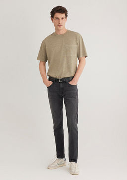 Jake Classic Denim Koyu Gri Jean Pantolon