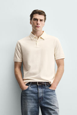 REGULAR FIT TEXTURED POLO SHIRT - Zara фото 2
