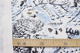 Саржа Полярные совы, ш.1.5м, хлопок-100%, 250гр/м.кв - Купава фото 3