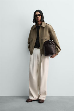 LIMITED EDITION VISCOSE-COTTON RELAXED FIT JACKET - Zara фото 10