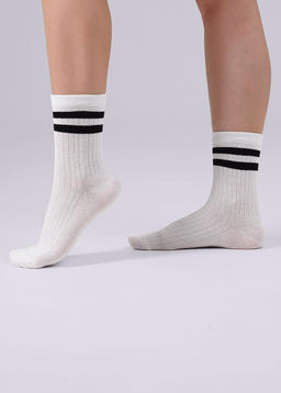 CLES Носки жен.L3001 market line хл+эл белый - Clever wear фото 2