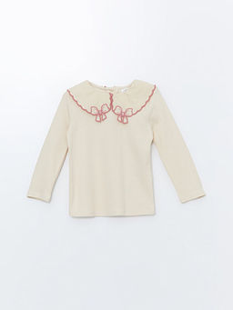 Bebe Yaka Uzun Kollu Nak??l? K?z Bebek Ti??rt