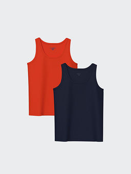 Bisiklet Yaka Basic Erkek ?ocuk Atlet 2li