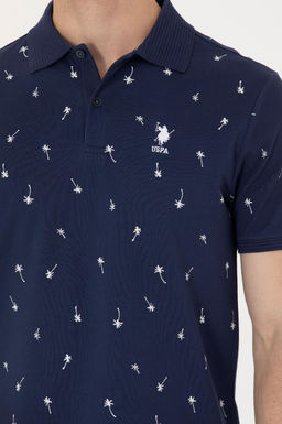 U. S. Polo Assn / Мужская темно-синяя футболка с воротником-поло - U.s. polo assn фото 21