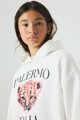 Sudadera oversize con capucha y motivo - H&m фото 10