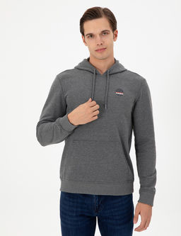 Мужской свитшот антрацитового меланжа - U.s. polo assn фото 3