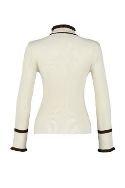 Tas Renk Bloklu Triko Kazak TWOAW22KZ1250 - Trendyolmilla фото 7