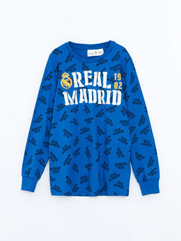 Bisiklet Yaka Real Madrid Bask?l? Erkek ?ocuk Pijama Tak?m? - Waikiki фото 2