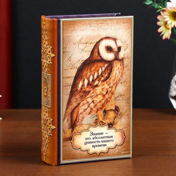 Шкатулка книга-сейф «Знание - это абсолютная ценность нашего времени», дерево, искусственная кожа, 21×13×5 см