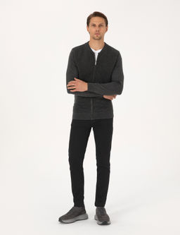 A__k Gri Melanj Slim Fit Fermuarl_ Triko H_rka - Pierre cardin фото 4