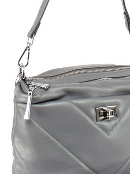 Сумка женская искусственная кожа FR-5059-L, 2отд, плечевой ремень, серый SALE 258398 - Adelia фото 9