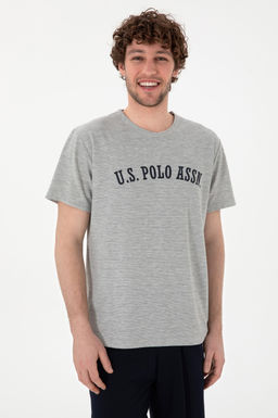 Erkek Bisiklet Yaka Gri Melanj Pijama Tak_m_ Sepette S_rpriz _ndirim - U.s. polo assn фото 3