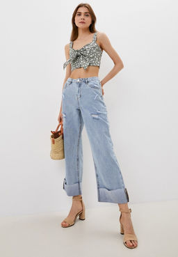 Блузка-топ в красно-белую клетку - Incity фото 18