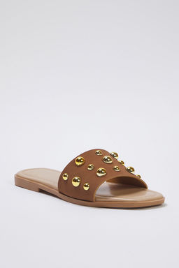 Trendyol Shoes Siyah Gumus Trok Tasl? S?k Kad?n Terlik TAKSS25TE00013 - Trendyolmilla фото 3