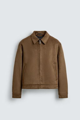 CROPPED FIT FAUX SUEDE JACKET - Zara фото 6