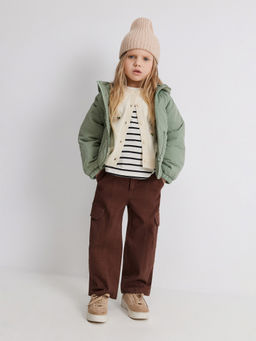 ACOOLA / Куртка детская для девочек Macchiato хаки  фото 4