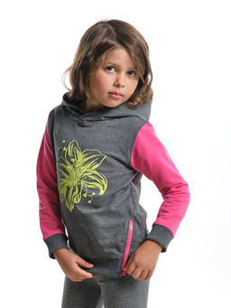 Толстовка для девочки с капюшоном UD 3745 граф/мал - Mini maxi фото 3