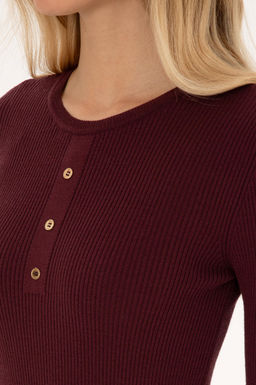 Kad_n Bordo Triko Elbise - U.s. polo assn фото 6