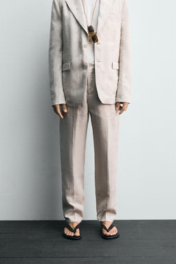 100% LINEN SUIT TROUSERS - Zara фото 2
