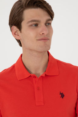 Erkek Slim Fit Polo Yaka K_rm_z Basic Ti__rt Sepette S_rpriz _ndirim - U.s. polo assn фото 2