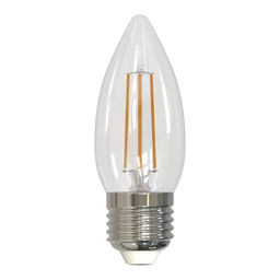 LED-C35-5W/NW/E27/CL/DIM GLA01TR Лампа светодиодная диммируемая. Форма "свеча", прозрачная. Серия Air. Белый свет (4000K). Картон. ТМ Uniel