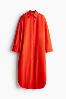 Vestido camisero oversize de algod?n