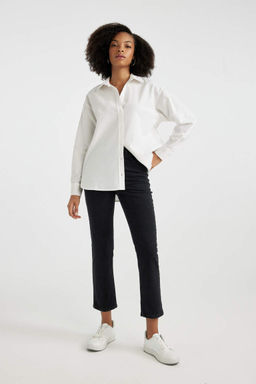 Джинсовые брюки прямого кроя длиной до щиколотки с высокой талией Mary - Defacto фото 3