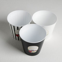 Набор кашпо для цветов 3 в 1 «Beautiful», тиснение, 0,8 л, 11 х 12 см