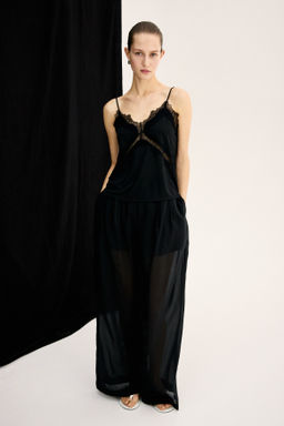 Top en punto roma con detalles de encaje - H&m фото 6