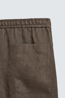 PANTAL?N RELAXED FIT 100% LINO / Marr?n / Topo - Zara фото 10