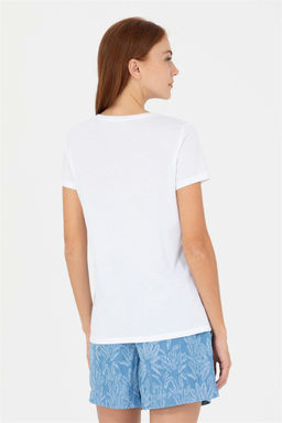 Женская белая футболка с круглым вырезом Неожиданная скидка в корзине - U.s. polo assn фото 5