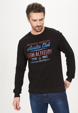 Свитшот мужской GREG G121-Aviator (чёрный)