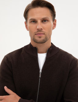 Koyu Kahverengi Slim Fit Triko H_rka - Pierre cardin фото 2