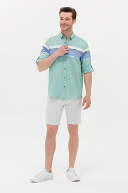 Мужская зеленая рубашка с длинным рукавом - U.s. polo assn фото 18