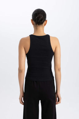 DeFactoFit Slim Fit Спортивная рубашка в рубчик с круглым вырезом  фото 8