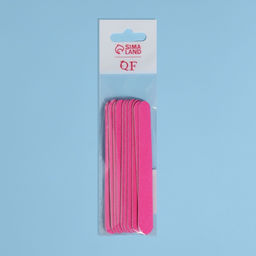 Цена за 4 шт. Набор пилок для ногтей на деревянной основе, форма прямая, 200/200 грит, 10 см, 10 шт., МИКС