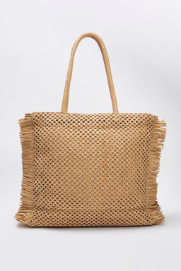 Camel Nak?sl? Puskul Detayl? Has?r Kad?n Maksi Boy Tote Omuz Canta TAKSS25OC00049 - Trendyolmilla фото 5