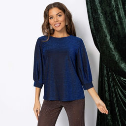 Блуза нарядная с блеском, Предвкушение встречи (сияние) / Новый год - Charutti фото 3