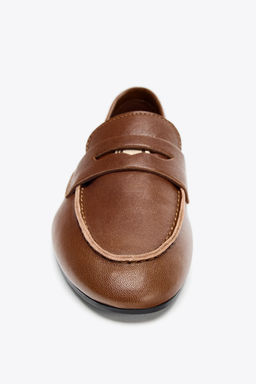 LEATHER PENNY LOAFERS - Zara фото 4